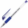 Ручка гелевая с грипом STAFF EVERYDAY GP-191, синяя, корпус прозрачный, узел 0,5 мм, линия письма 0,35 мм, 141822 Набор 12шт.