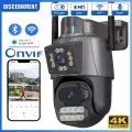 8MP 4K PTZ IP-камера с двумя объективами и несколькими видами Smart Human Detect cam Night Vision Outdoor Wifi Surveillance Camera ICsee