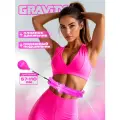 Массажный обруч с мячом для похудения Gravity Hula Hoop (хулахуп), фиолетовый