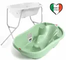 Комплект ванночка Ok Baby Onda зеленый 12 + Подставка Metal Bath Stand