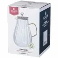 Кувшин AGNESS 1800мл жаропрочное стекло/металл, с крышкой