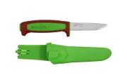 MoraKNIV Нож Basic 511 лимитированный 2024 углеродистая сталь, пласт. ручка (терракотовая) зеленая вставка, 14281
