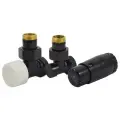 Комплект Schlosser угловой DN15 GZ1/2 x GW1/2 с головкой MINI M30x1,5 Ral 9005, чёрный, арт. 602200056 Ral 9005