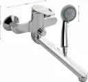 Смеситель для ванны с душем 9673 хромир.