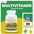 NaturesPlus Source of Life Animal Parade Children's Chewable Multi-Vitamin & Mineral Supplement апельсин 90 таблеток в форме животных