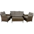 Комплект садовой мебели Афины KALYMERA, искусственный ротанг, 5 персон, коричневый