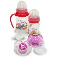 Baby Land Набор для кормления, 6 предметов, с рождения красный/розовый