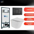 Комплект Weltwasser 10000011133 подвесной унитаз Telbach 004 GL-WT + инсталляция Marberg 507 + кнопк