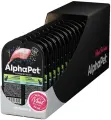 ALPHAPET Superpremium пауч для кошек с чувствительным пищеварением кусочки в соусе Кролик и черника 80г (15 штук)
