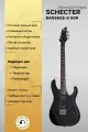 Электрогитара Schecter BANSHEE-6 SGR BLK, 6-ти струнная, 24 лада, корпус Липа, с чехлом