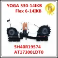 Новый оригинальный для Lenovo YOGA 530-14IKB Flex 6-14IKB охлаждающий вентилятор и радиатор 5H40R19574 AT173001DT0 100% протестированный