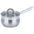 Ковш с крышкой ALBERG AL-1011, 2 л (16х10,5см), из нержавеющей стали с сатинированной полировкой, индукция