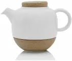 Чайник заварочный с ситечком, 800 мл, фарфор, нержавеющая сталь, пробка, белый V77702 Isabella