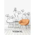Интерьерные наклейки на стену VEROL Цветы виниловые, для декора
