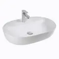 Раковина BOND накладная овальная 604013,5см белая с отверстием под смеситель S01-600