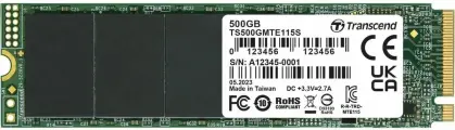 Внутренний SSD-диск Transcend Накопитель SSD 500Gb TS500GMTE115S, PCI-E 3.0 x4, M.2 2280