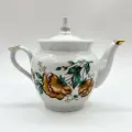 Заварочный чайник с цветочным декором, фарфор, деколь, золочение