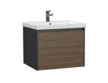 Тумба под раковину Cersanit Grande 60 черный орех 64759