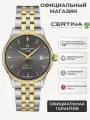Наручные часы Certina, серебряный, золотой, серый