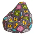 Кресло-мешок Пуффбери «Груша», размер XXXL средний, Жаккард Плей