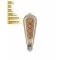 (5 шт.) Светодиодная лампочка General LOFT ST64DSS E27 6W 1800K 64х140 гибкий филамент (нитевидная) дымчатая Edisson 685000 Теплый белый. Цоколь E27