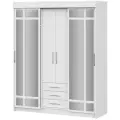 Шкаф-купе Фортуна 1,7 метра, (Улучшенная фурнитура) цвет Белое дерево, материал ЛДСП