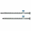 Подводка для воды М10-1/2х2 м, пара, сталь, AquaLine