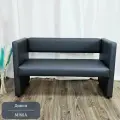 Диван мини Мисса экокожа dark grey, для дома офиса зоны ожидания 124х72х57 EDLEN