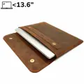 Кожаный Чехол J.Audmorr для ноутбука до 13.6 (Macbook 13, air/pro, m1, m2) светло-коричневый, NewPort 13 Cognac