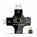 Цифровой USB-тестер, вольтметр-Амперметр с цветным TECH TFT USB Type-C PD Micro USB, черный