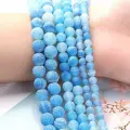 Африканский Агат бусины шарик 4 мм, 38 см/нить, 95 шт, цвет: Голубой