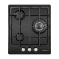 Газовая варочная панель HOMSair, HGE433TGCBK, газ-контроль, черная