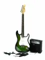 Электрогитара Stratocaster Зелёная Fabio ST100 GRS S-S-S, 1V+2T (Набор электрогитары с комбоусилитем)