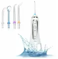 Портативный Ирригатор для очистки полости рта h2ofloss с функциями чистки зубов 5 режимов 5 насадок, белый