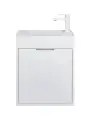 Тумба с раковиной Uperwood Modul 50 подвесная, 1 дверца, матовая белая