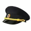 Фуражка Полиция нового образца габардин цвет иссиня-черный (размер: 57, рост: 57)