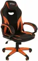 Кресло компьютерное Brabix Accent GM-161 ткань TW/экокожа, black/orange