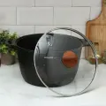 KUKMARA Кастрюля Granit ultra, 10 л, d=32,5 см, h=25,5 см, стеклянная крышка, антипригарное покрытие, цвет коричневый