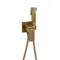 Смеситель встраиваемый с гигиеническим душем Hansberge CUBITO H3077BR Бронза