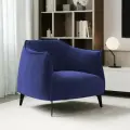 Кресло дизайнерское BELLO GRANDE из велюра. Цвет индиго. Размер 73x81x79 (д/ш/в)