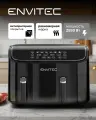 Аэрогриль EnviTec Duo F11 с 2 чашами, мощность 2850 Вт, регулировка температуры и конвекции