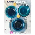 Сервиз столовый Luminarc Идиллия, Лондон, топаз, стекло, 19 пр, 6 персон, цвет синий