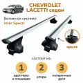 Багажник для Chevrolet Lacetti sedan (Шевроле Лачетти седан), Inter Spectr крыло 120см на гладкую крышу с креплением за дверной проем