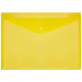 Attache Папка-конверт на кнопке A4, пластик 180 мкм, 10 штук, желтый