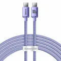 Кабель Baseus Crystal Shine USB Type-C - USB Type-C (CAJY), длина 2 м, фиолетовый