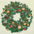 Набор для вышивания PANNA Золотая серия PR-7421 Викторианский венок 29 х 29 см