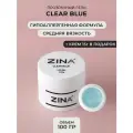 Гель однофазный Zina LED Clear Blue - 100 грамм, LED гели