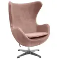 Кресло BRADEX HOME EGG CHAIR, 85 x 76.5 см, обивка: искусственная замша, цвет: пыльно-розовый