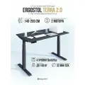 Стол компьютерный регулируемый по высоте Ergostol Terra 2.0 200х90 см, Черный графит/черный