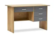 Стол письменный Нонтон Сити, 120x59x75 см, 4 ящика, дуб крафт золото / графит серый